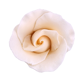 Med-Lg Gum Paste Formal Rose - Cream
