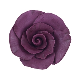 Large Gum Paste Formal Rose - Burgundy