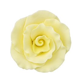 Large Gum Paste Formal Rose - Yellow