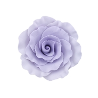 Large Gum Paste Formal Rose On A Wire -  Lavender