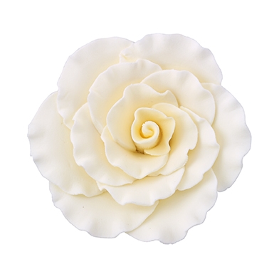 XL Gum Paste Formal Rose -  Ivory