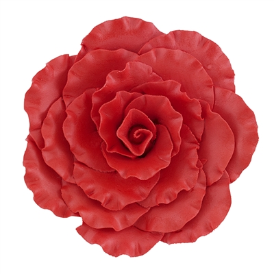 Jumbo Gum Paste Formal Rose - Red