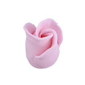 Gum Paste Formal Rosebud On A Wire - Pink