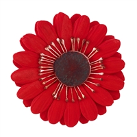 Large Gum Paste Gerbera Daisy - Red