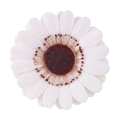 Large Gum Paste Gerbera Daisy - White