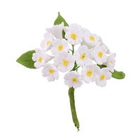Mini Gum Paste Hydrangea Bunch - White