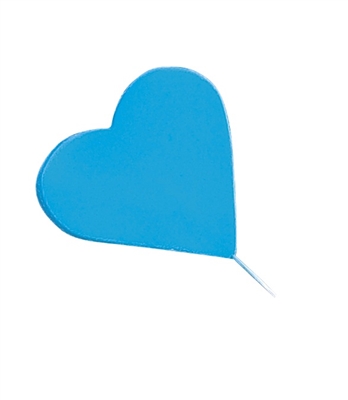 Gum Paste Heart On A Wire - Blue