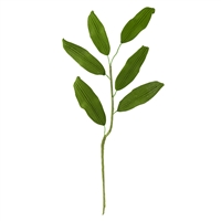 Medium Gum Paste Leaf Spray - Moss Green