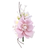 Gum Paste Wind Anemone Spray - Pink With White Filler Flowers