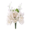 Gum Paste Peony And Rose Spray - All White