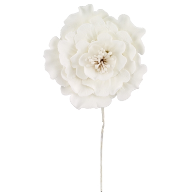 Large Gum Paste Peony Blossom - All White