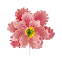 XXL Gum Paste Peony Blossom - Pink With Yellow And Green Center