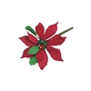 Small Gum Paste Deluxe Poinsettia - Red