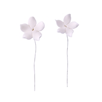 Small Gum Paste Pointy Stephanotis On A Wire