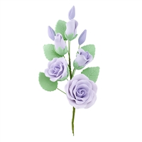 Gum Paste Rose And Rosebud Corsage - Lavender