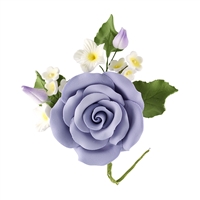 XL Rose And Rosebud Corsage - Lavender