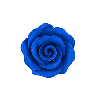 Small Gum Paste Rose - Royal Blue