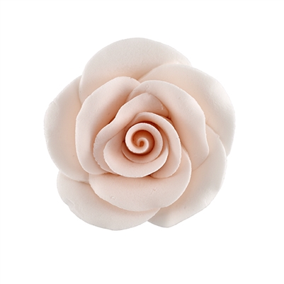 Large Gum Paste Rose On A Wire - Peach