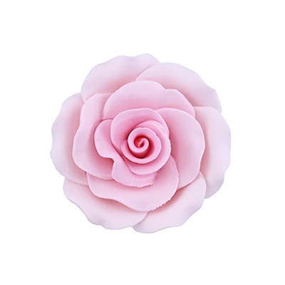 Large Gum Paste Rose On A Wire - Pink