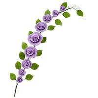 Gum Paste Roses On A Vine - Lavender