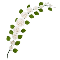 Gum Paste Roses On A Vine - White