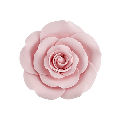 Small Gum Paste Garden Rose On A Wire - Pink