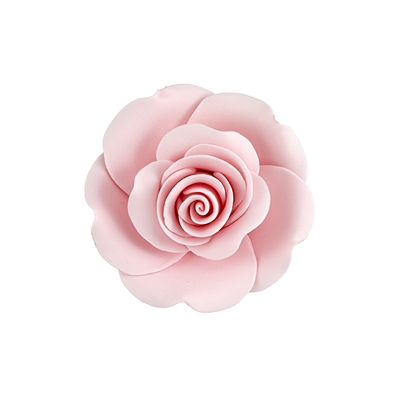 XL Gum Paste Garden Rose On A Wire - Pink
