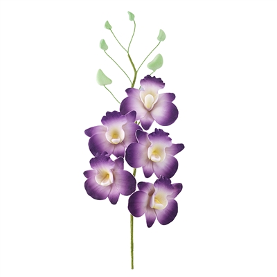 Gum Paste Spath Orchid Spray - Purple