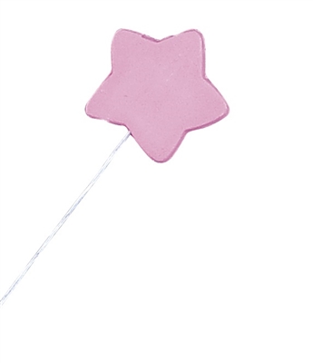 Gum Paste Star On A Wire - Pink