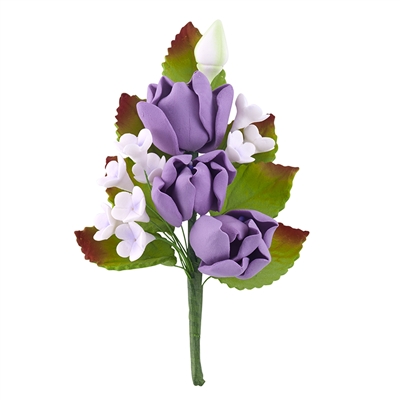 Gum Paste Tulip Spray - Lavender