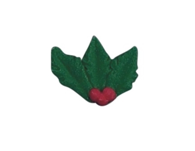 Small Royal Icing Holly - 3 Leaves