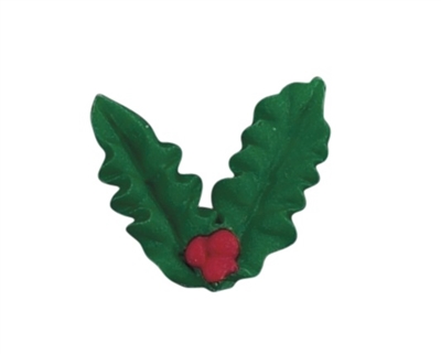 Medium Royal Icing Holly - 2 Leaves