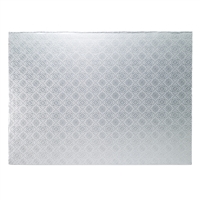 Half Sheet Cake Drum - Style 2 - Silver Foil (5 Per Pack)