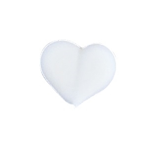 Small Royal Icing Heart - White