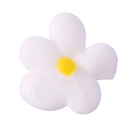 Small Royal Icing Drop Flower - White