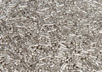 Non-Edible Metallic Silver Coated Dragees - Mini Rods