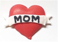 Royal Icing Mother's Day Deco - Heart With Mom Banner