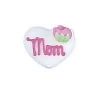 Royal Icing Mother's Day Deco - Heart With Mom And Rose