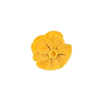 Small Royal Icing Pansy  - Golden Yellow