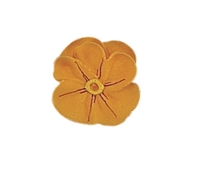 Medium Royal Icing Pansy - Golden Yellow