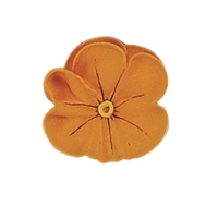 Large Royal Icing Pansy - Golden Yellow
