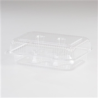 Clear Plastic Hinged Cup Cake Holder - 6 Count (350 Pieces)