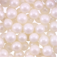 10mm Edible Pearlized Dragees - White Gloss