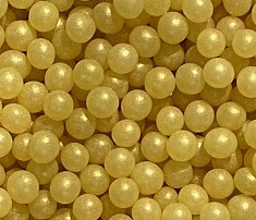 4mm Edible Pearlized Dragees - Golden Yellow