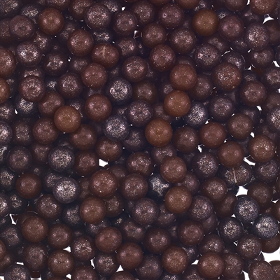 5mm Edible Pearlized Dragees - Black Gloss