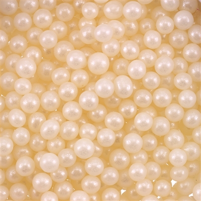 5mm Edible Pearlized Dragees - Ivory Gloss