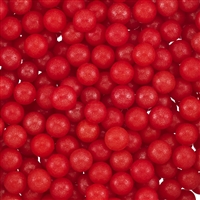 6mm Edible Pearlized Dragees - Red Gloss