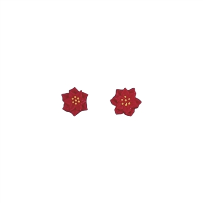 Mini Royal Icing Poinsettia - Red