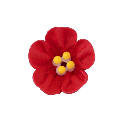 Med-Lg Royal Icing Petunia - Red