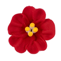 Large Royal Icing Petunia - Red